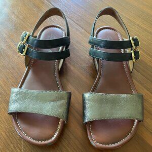 Clarks Metallic double buckle Sandals